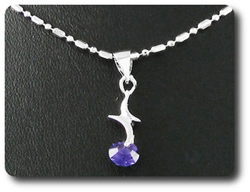 4 mm Purple Amethyst Pendant