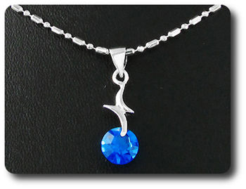 4 mm Blue Sapphire Pendant