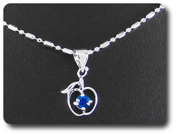 4 mm Blue Sapphire Pendant