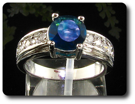 1x8mm Blue Sapphire Ring - Main Image