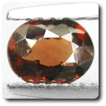 0.84 cts ZIRCON MARRON ORANGE . VVS2