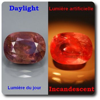 5.23 cts SAPHIR COULEUR CHANGEANTE . SI1