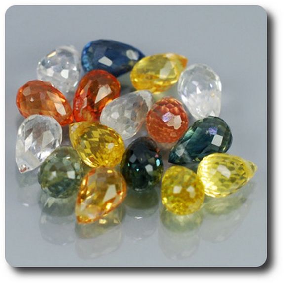 4.11 CT.  16 pcs. MULTICOLOR SAPPHIRE