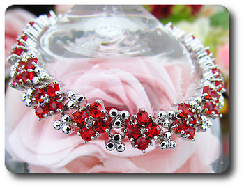 60x3mm Red Ruby Bracelet