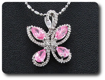 4x7 mm Pink Sapphire Pendant