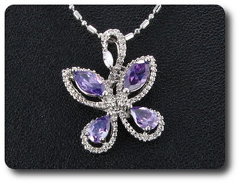 4x7 mm Purple Amethyst Pendant