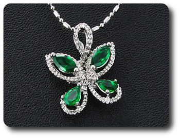 4x7 mm Green Emerald Pendant