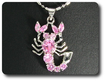 7-3 mm Pink Sapphire Scorpion Pendant