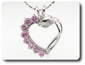 10x4-2 mm Pink Sapphire Pendant