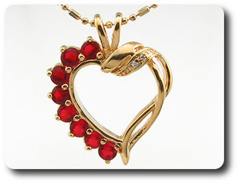 10x4-2 mm Red Ruby Pendant