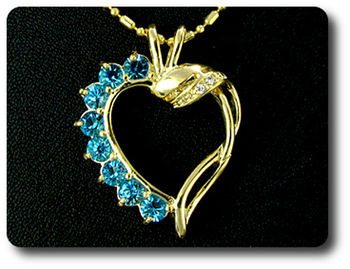 10x4-2 mm Blue Topaz Pendant