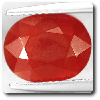 3.53 cts CORNALINE ORANGE. VVS1