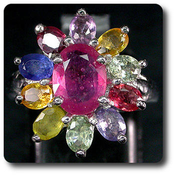 SAPPHIRE & RUBY RING