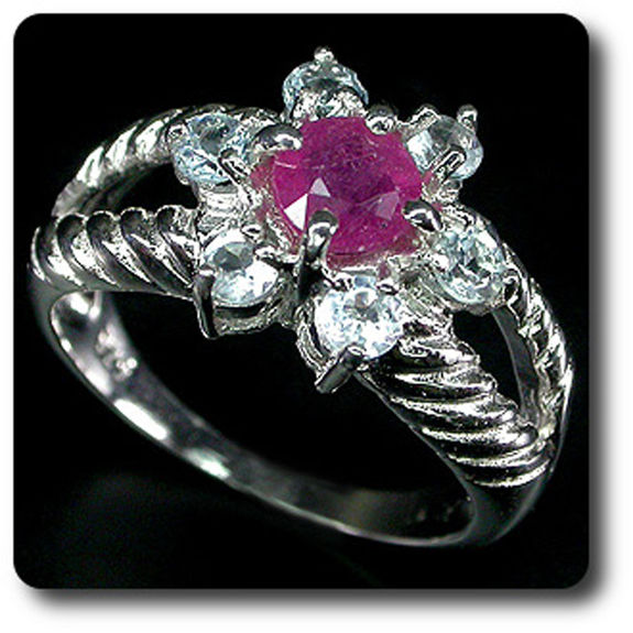 RUBY & TOPAZ RING