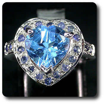 BAGUE TOPAZE & SAPHIR