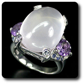 BAGUE QUARTZ ROSE AMETHYSTE SAPHIR