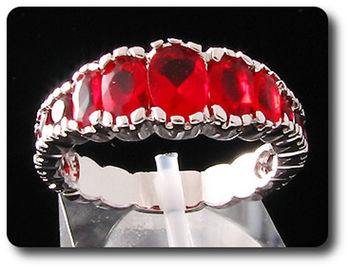 7-5 mm Red Ruby Ring
