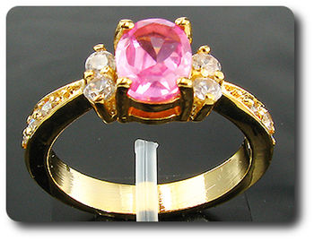 8 mm Pink Sapphire Ring