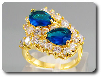 2x9 mm Blue Sapphire Ring