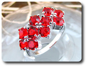 10x3  mm Red Ruby Ring