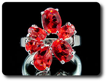 6x8-6 mm Red Ruby Ring