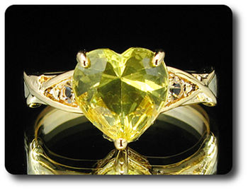 9 mm Yellow Topaz Ring