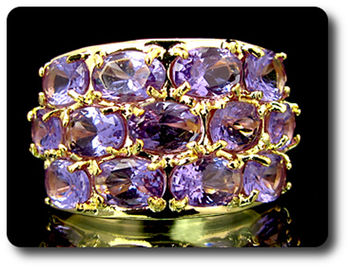 13x6 mm Purple Amethyst Ring