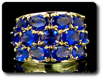 13x6 mm Blue Sapphire Ring