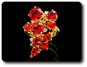 9x8-5 mm Red Ruby Ring