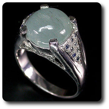 AQUAMARINE & SAPPHIRE RING