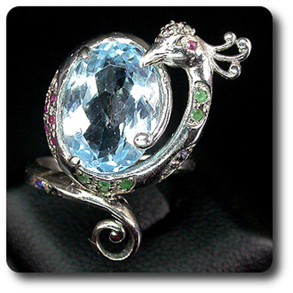 BAGUE TOPAZE EMERAUDE RUBIS SAPHIR