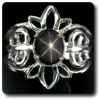 BAGUE SAPHIR BLEU ETOILE