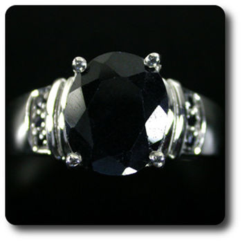 BAGUE SAPHIR NOIR
