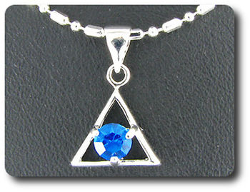 5 mm Blue Sapphire Pendant