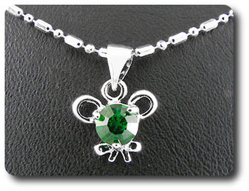 6 mm Green Emerald Pendant