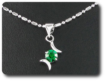 5 mm Green Emerald Pendant