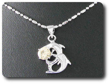 6 mm Orange Sapphire Pendant