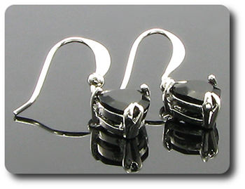 BOUCLES D'OREILLE SAPHIR NOIR