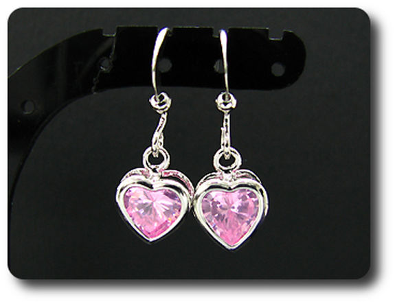 BOUCLES D'OREILLE SAPHIR ROSE