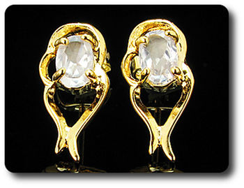 2x7mm Created Diamond Earrings