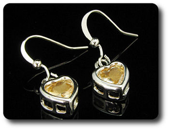 BOUCLES D'OREILLE SAPHIR ORANGE