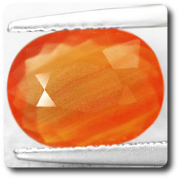 2.86 cts CORNALINE ORANGE. VVS1