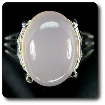 BAGUE CALCEDOINE ROSE