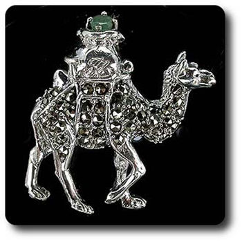 PENDENTIF EMERAUDE & MARCASSITE