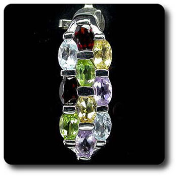 AMETHYST, GARNET, PERIDOT, CITRINE & TOPAZ PENDANT