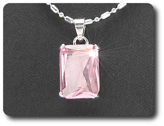 14 mm Pink Sapphire Pendant
