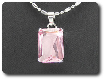 14 mm Pink Sapphire Pendant