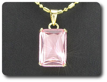 14 mm Pink Sapphire Pendant