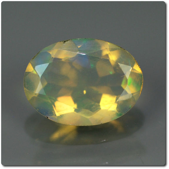 RARE ! OPALE BLANCHE JAUNE MULTICOLORE D'ETHIOPIE : 4,03 RARE ! OPALE BLANCHE JAUNE MULTICOLORE D'ETHIOPIE : 4,03