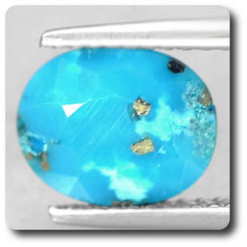 2.15 CT. NATURAL BLUE TURQUOISE + PYRITE